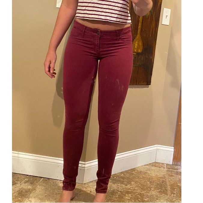 Hollister Maroon Skinny Jean